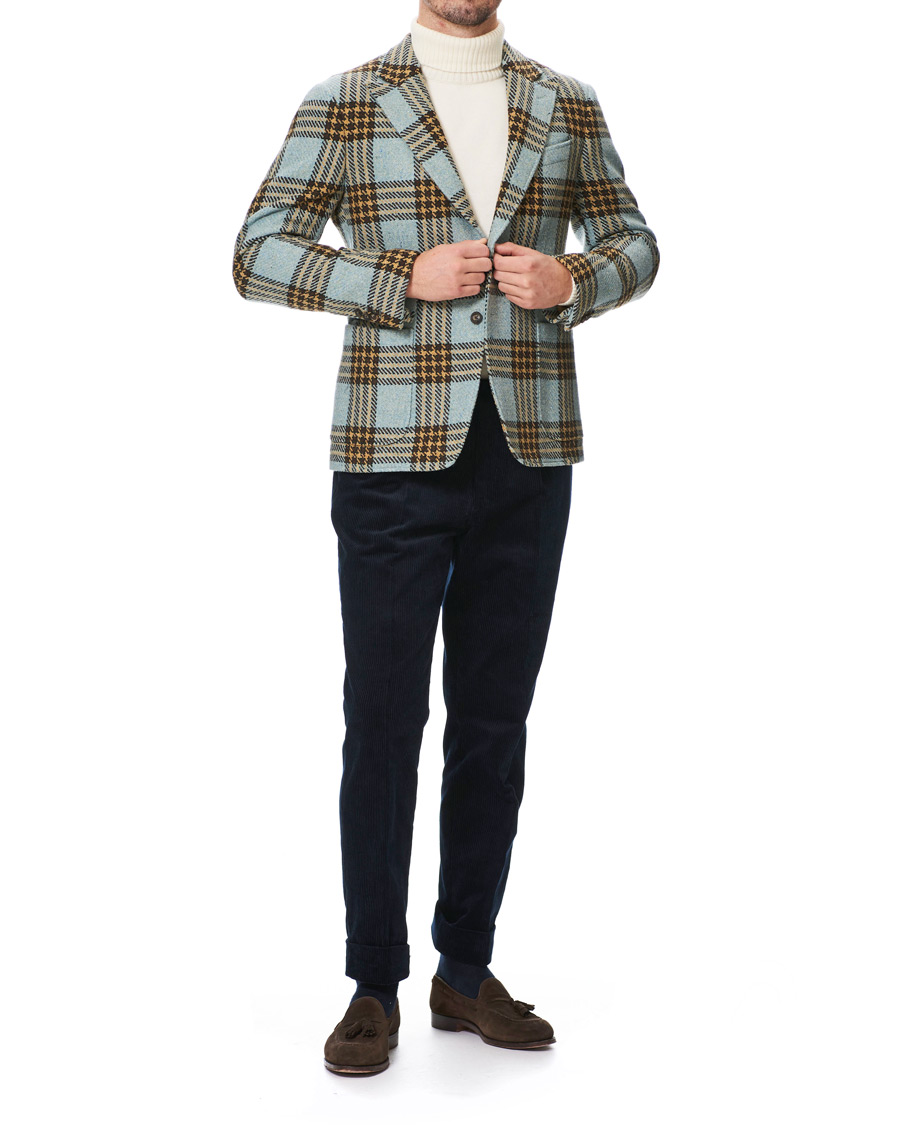Homme | Blazers | GANT | Luke Edward Hall Check Blazer Hamptons Blue