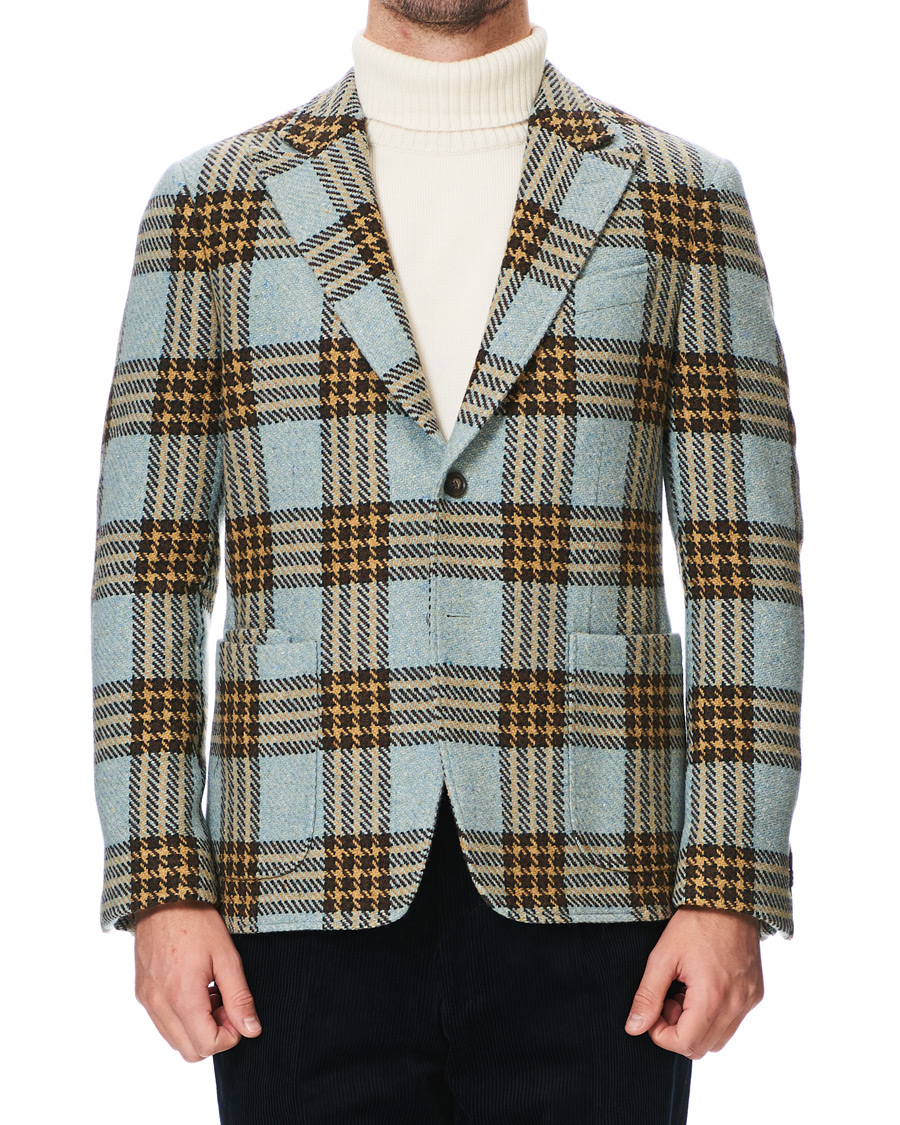 Homme | Blazers | GANT | Luke Edward Hall Check Blazer Hamptons Blue