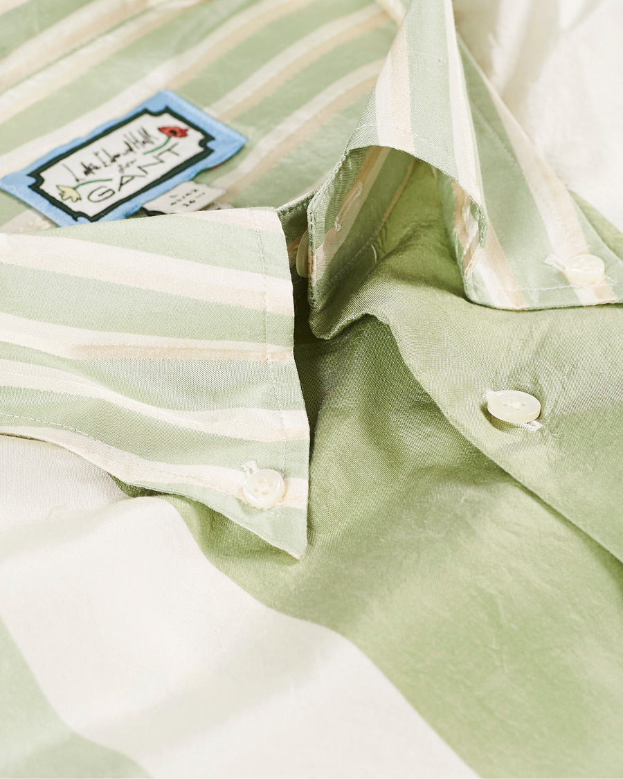 Homme | Chemises | GANT | Luke Edward Hall Silk Stripe Shirt Pepermint