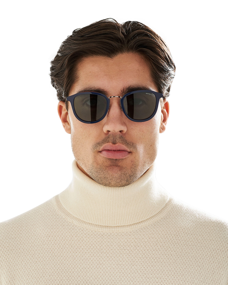 Homme | Moncler Lunettes ML0126 Sunglasses Blue/Red | Moncler Lunettes | ML0126 Sunglasses Blue/Red