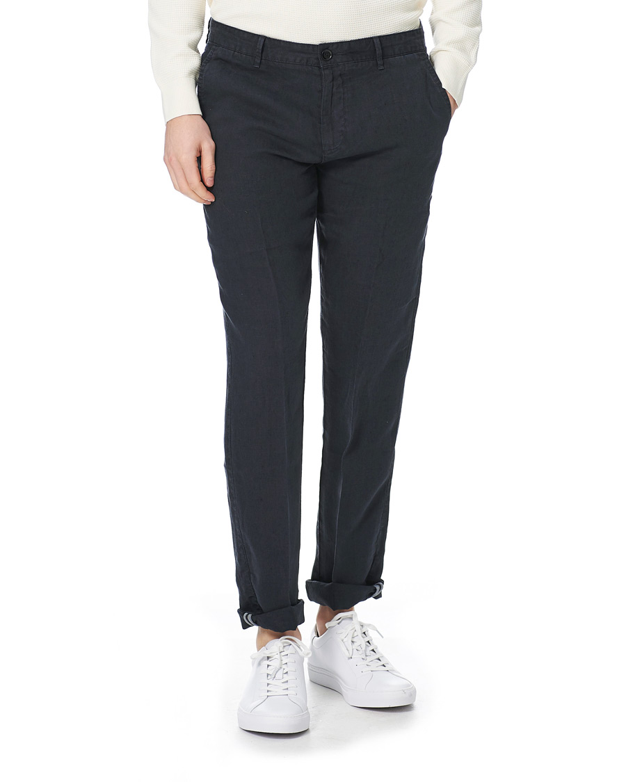 Homme | Pantalons | BOSS BLACK | BOSS Crigan Linen Pants Dark Blue