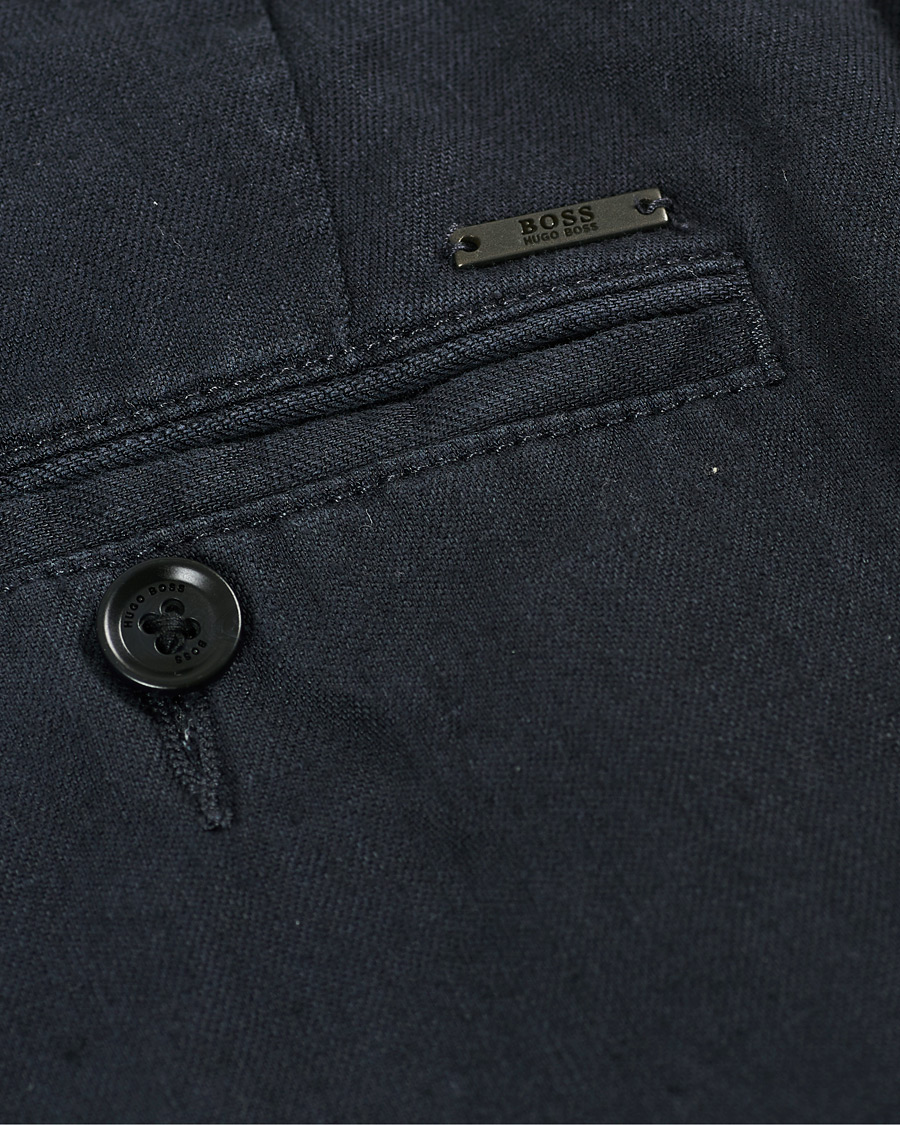 Homme | Pantalons | BOSS BLACK | BOSS Crigan Linen Pants Dark Blue