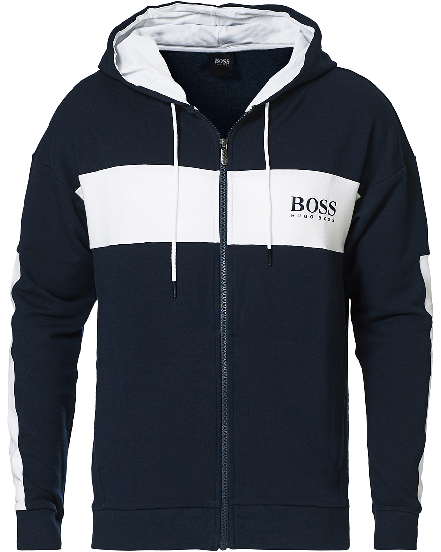 Homme | Pulls Et Tricots | BOSS BLACK | BOSS Full Zip Hoodie Jacket Dark Blue