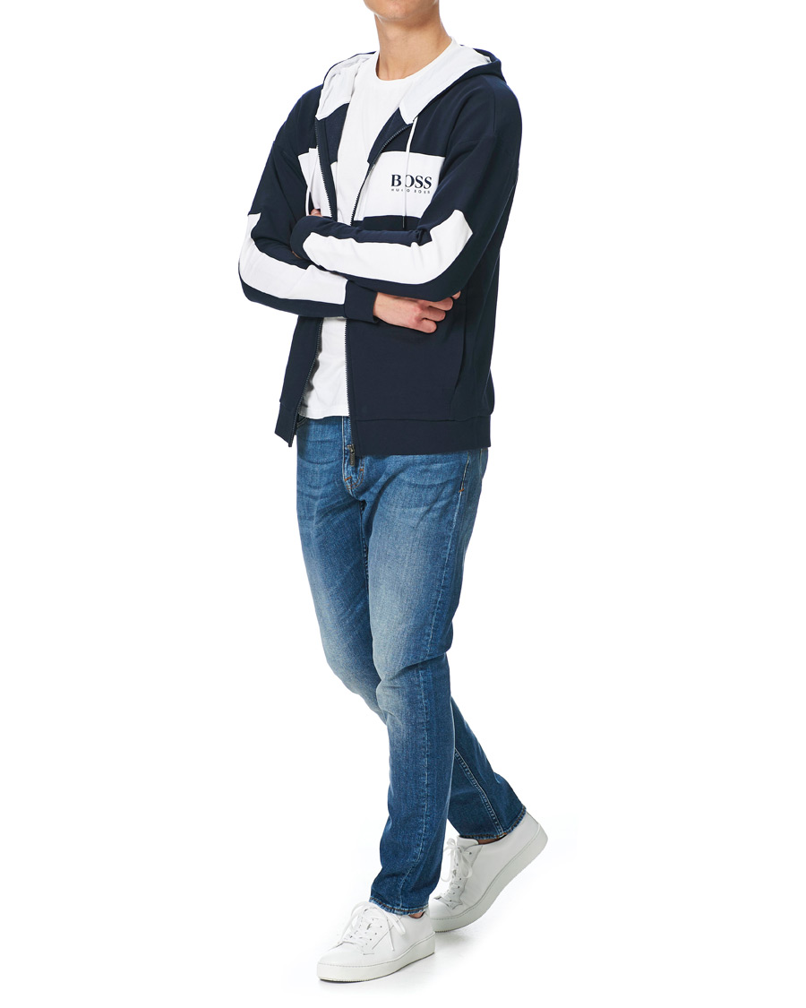 Homme | Pulls Et Tricots | BOSS BLACK | BOSS Full Zip Hoodie Jacket Dark Blue