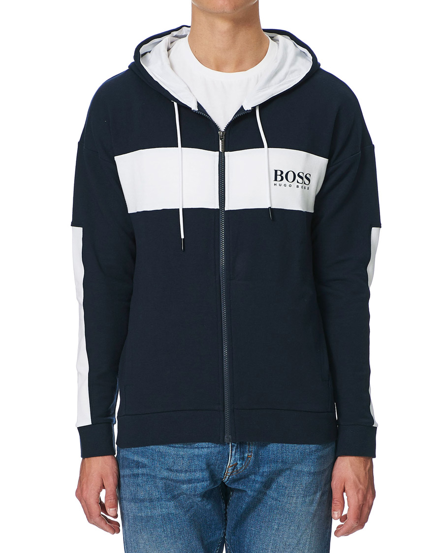 Homme | Pulls Et Tricots | BOSS BLACK | BOSS Full Zip Hoodie Jacket Dark Blue