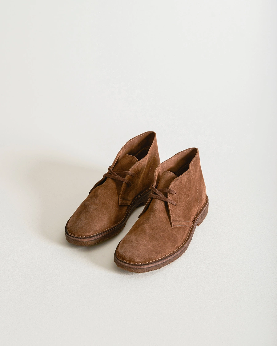 Homme | Bottes | Drake's | Clifford Suede Desert Boots Light Brown