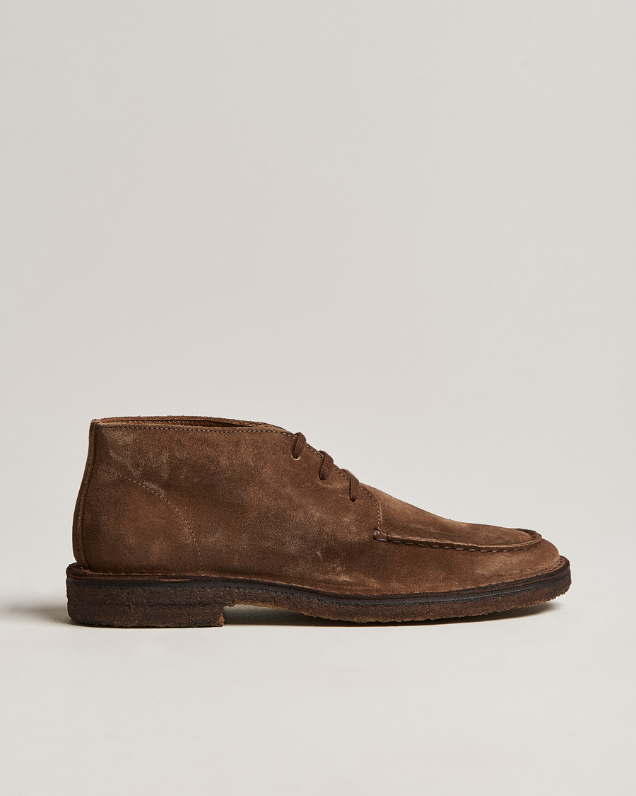 Homme | Bottes | Drake's | Crosby Moc-Toe Suede Chukka Boots Brown
