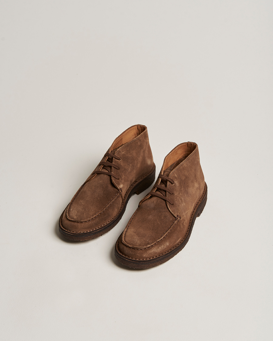 Homme | Bottes | Drake's | Crosby Moc-Toe Suede Chukka Boots Brown