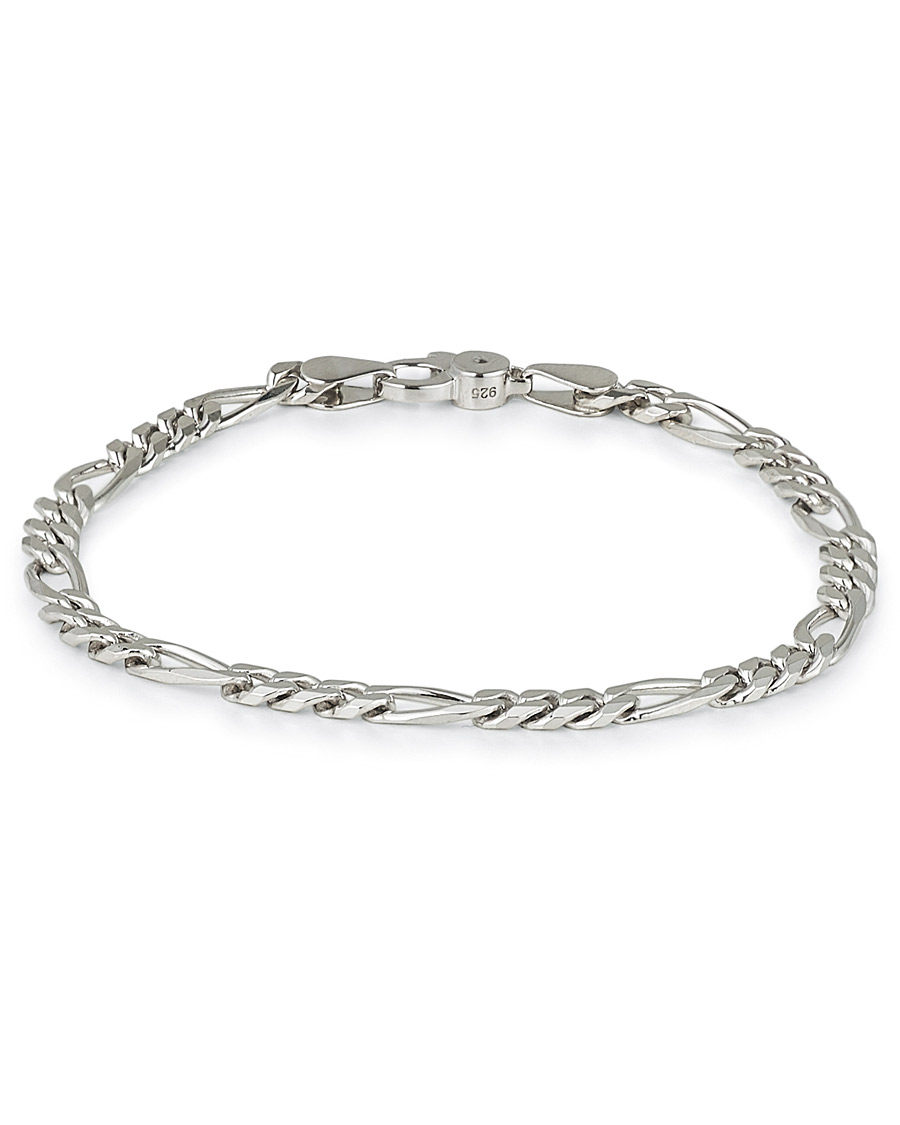 Homme | Tom Wood Figaro Thick Bracelet Silver | Tom Wood | Figaro Thick Bracelet Silver