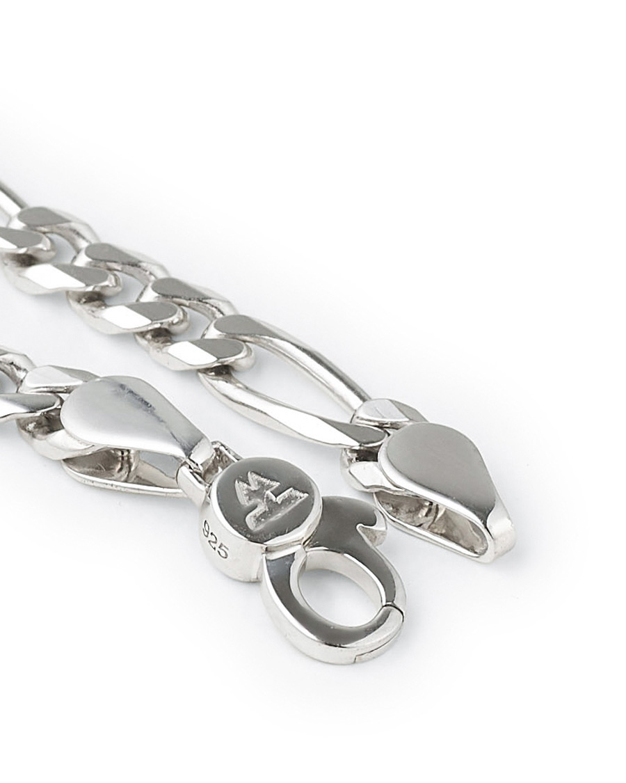 Homme | Tom Wood Figaro Thick Bracelet Silver | Tom Wood | Figaro Thick Bracelet Silver