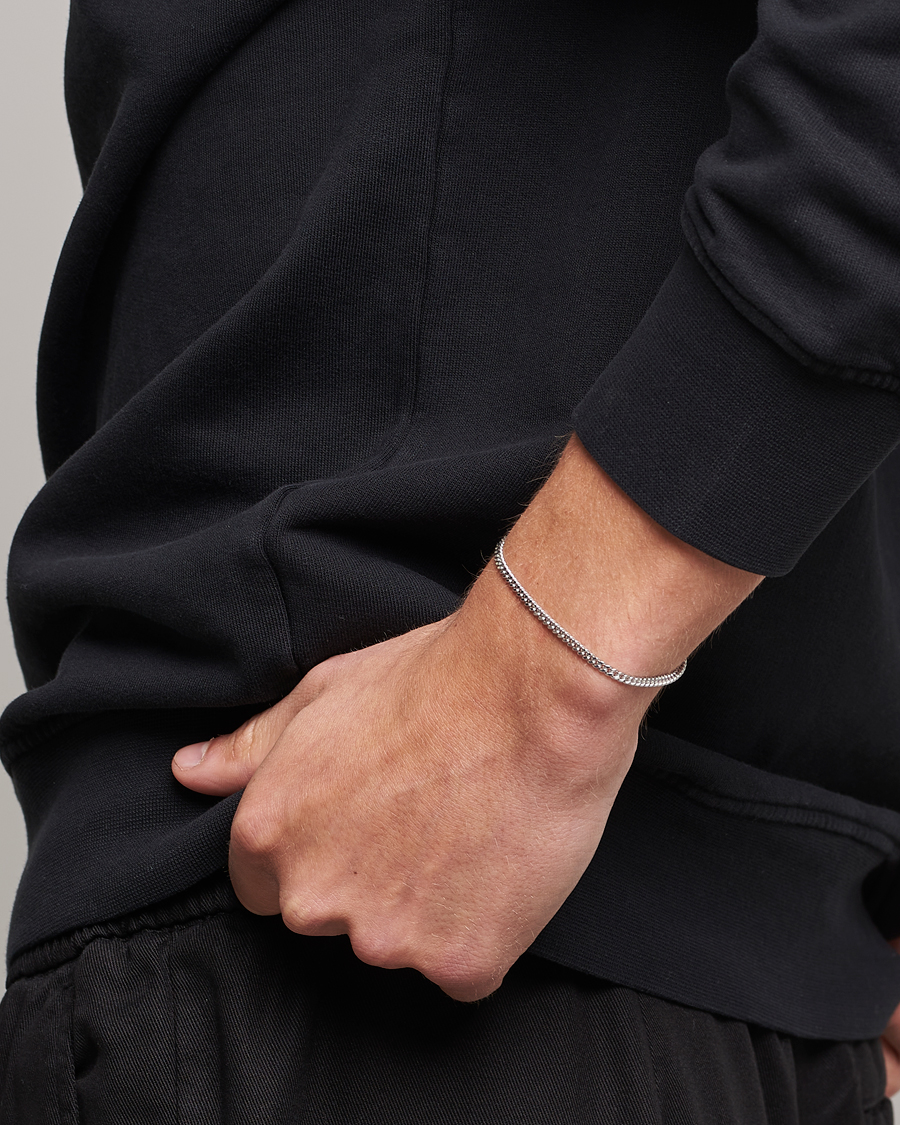 Homme | Bracelets | Tom Wood | Curb Bracelet M Silver