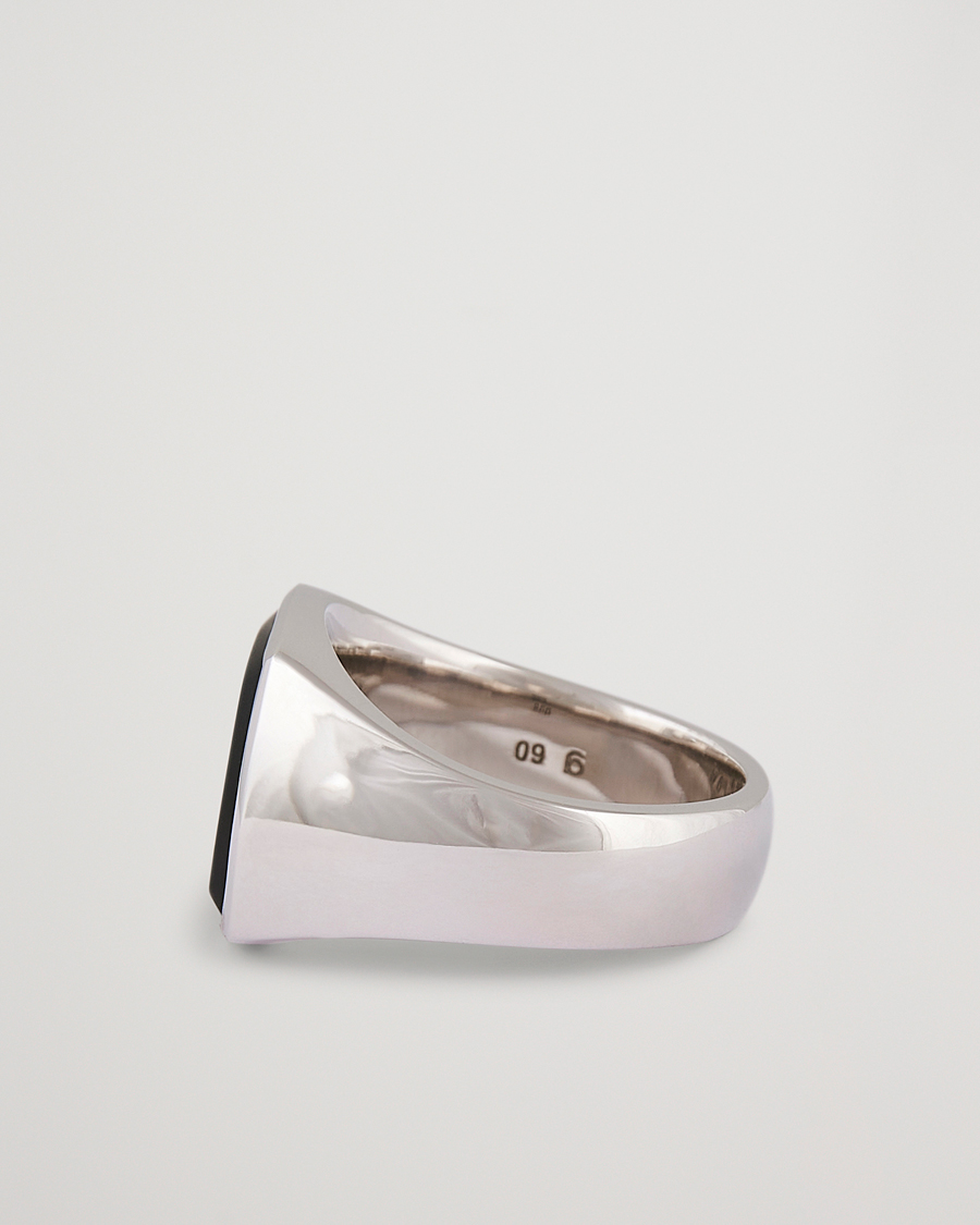 Homme | Bijoux | Tom Wood | Cushion Black Onyx Ring Silver