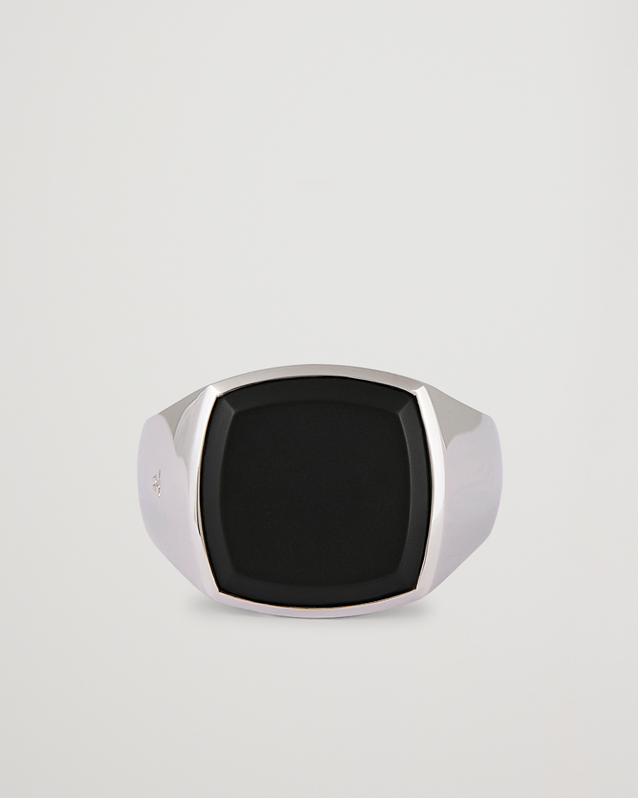 Homme | Bijoux | Tom Wood | Cushion Black Onyx Ring Silver