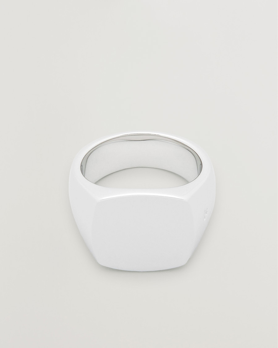 Homme | Bijoux | Tom Wood | Cushion Polished Ring Silver