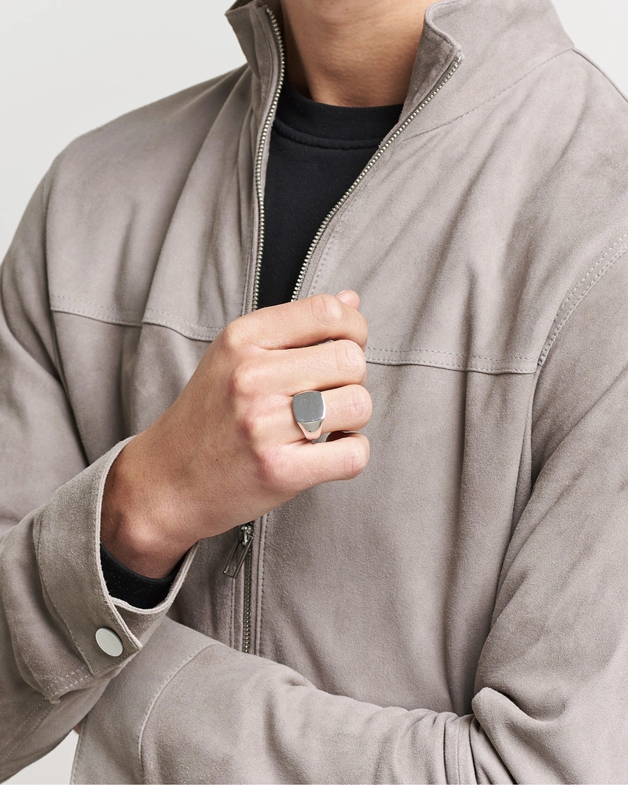 Homme | Bijoux | Tom Wood | Cushion Polished Ring Silver