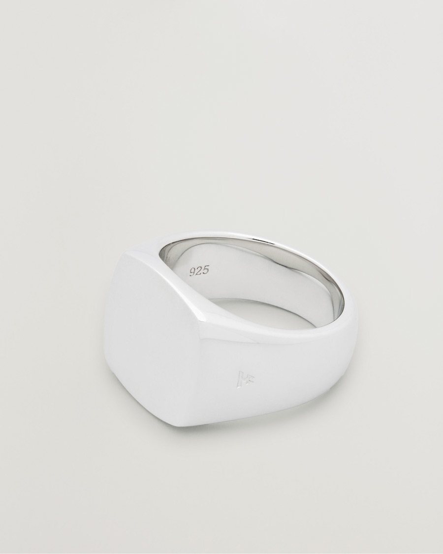 Homme | Bijoux | Tom Wood | Cushion Polished Ring Silver