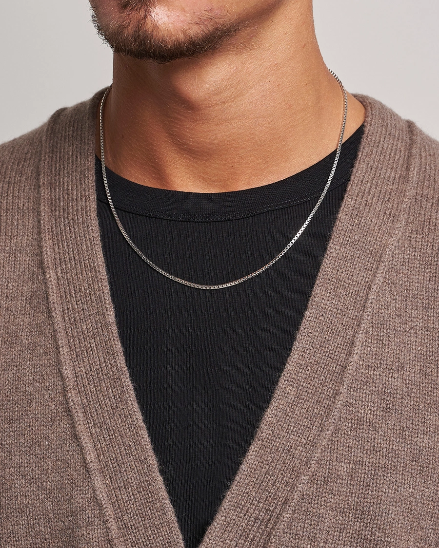 Homme | Soldes Accessoires | Tom Wood | Square Chain M Necklace Silver