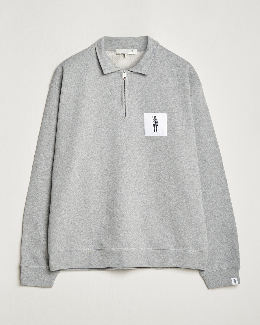 Homme | Pulls Et Tricots | Mackintosh | Dandyman Zip Sweat Grey Melange