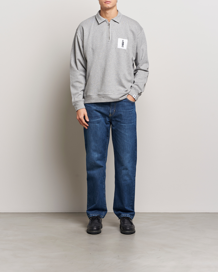 Homme | Pulls Et Tricots | Mackintosh | Dandyman Zip Sweat Grey Melange