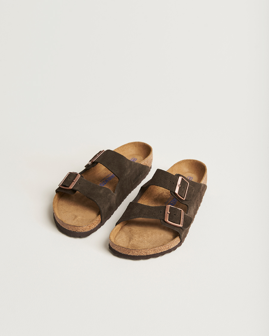 Homme | Sandales Et Mules | BIRKENSTOCK | Arizona Soft Footbed Mocha Suede