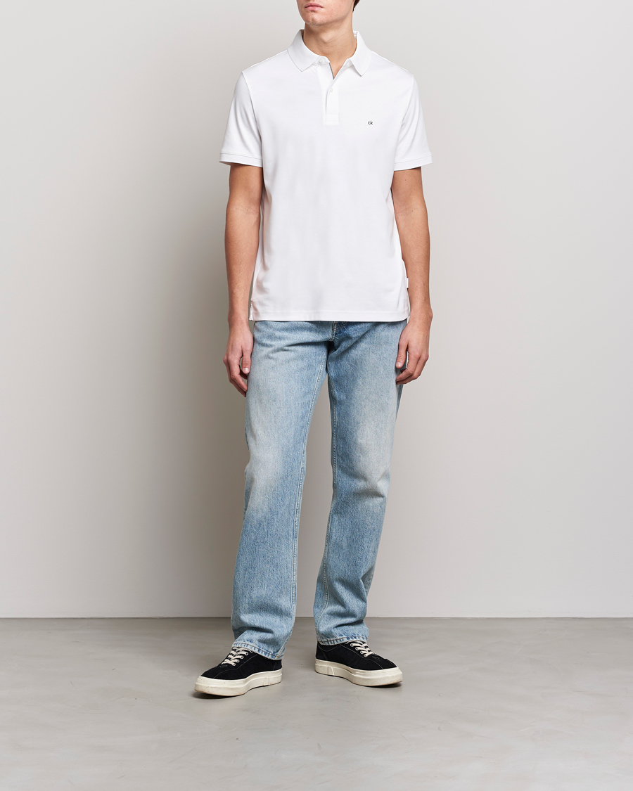 Homme | Polos | Calvin Klein | Liquid Touch Slim Fit Polo Bright White