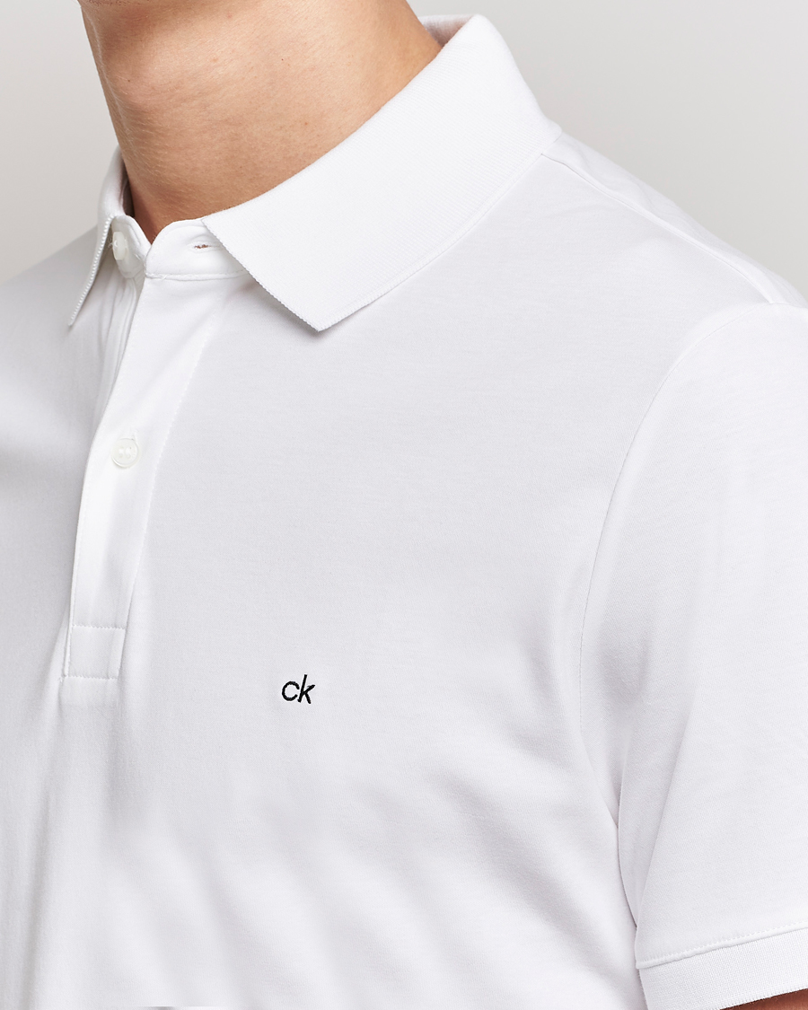Homme | Polos | Calvin Klein | Liquid Touch Slim Fit Polo Bright White