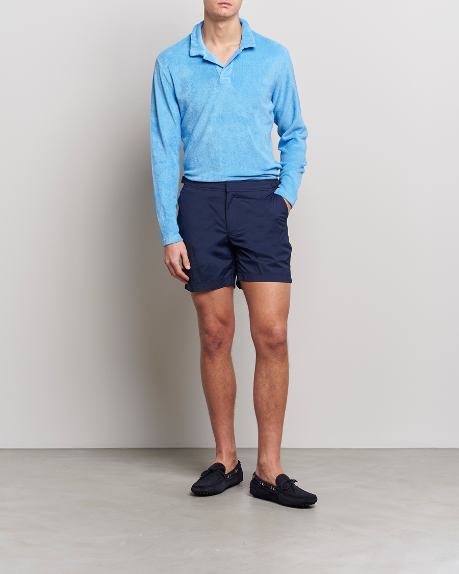 Homme | Pulls Et Tricots | Orlebar Brown | Terry Long Sleeve Polo Riviera