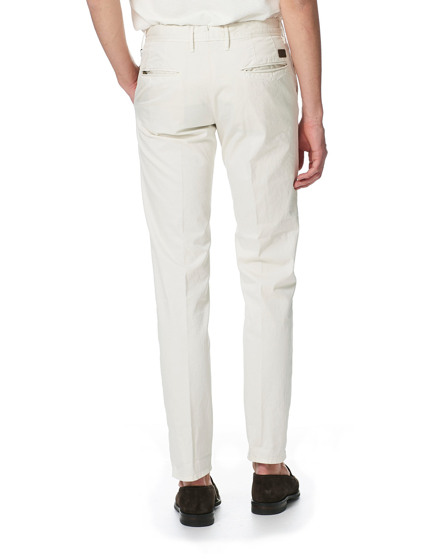 Homme | Pantalons | Incotex | Slim Fit Garment Dyed Slacks Off White