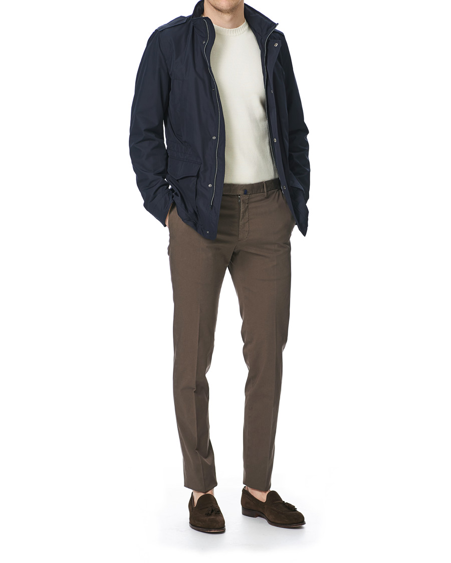 Homme | Pantalons | Incotex | Slim Fit Stretch Chinos Dark Brown