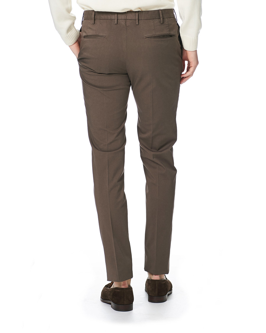 Homme | Pantalons | Incotex | Slim Fit Stretch Chinos Dark Brown