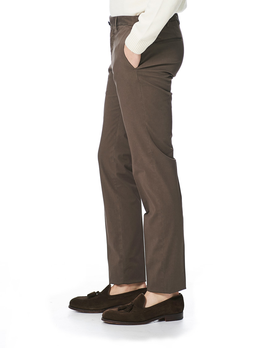 Homme | Pantalons | Incotex | Slim Fit Stretch Chinos Dark Brown