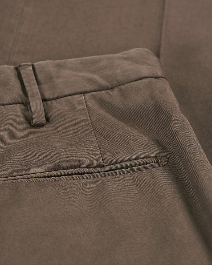 Homme | Pantalons | Incotex | Slim Fit Stretch Chinos Dark Brown