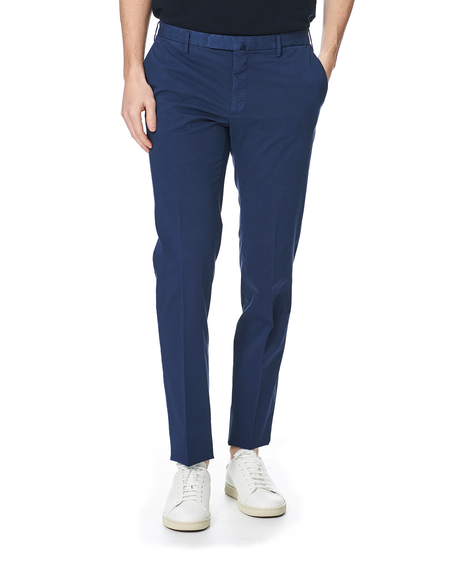 Homme | Pantalons | Incotex | Slim Fit Stretch Chinos Royal Blue