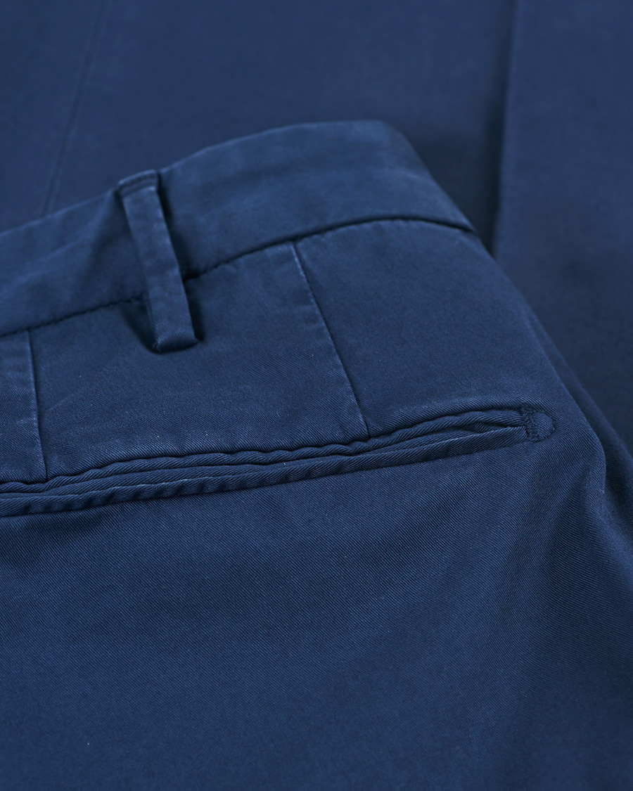 Homme | Pantalons | Incotex | Slim Fit Stretch Chinos Royal Blue