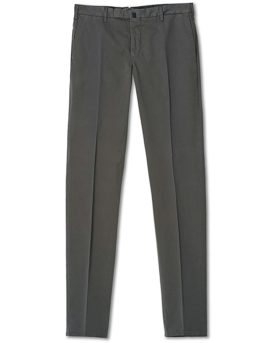 Homme | Pantalons | Incotex | Slim Fit Stretch Chinos Dark Grey