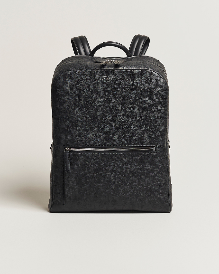 Homme | Smythson Ludlow Zip Around Backpack Black | Smythson | Ludlow Zip Around Backpack Black