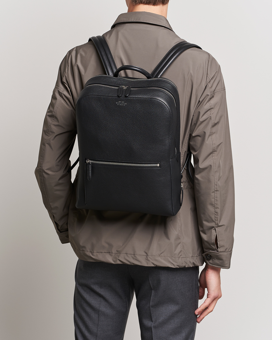 Homme | Sections | Smythson | Ludlow Zip Around Backpack Black