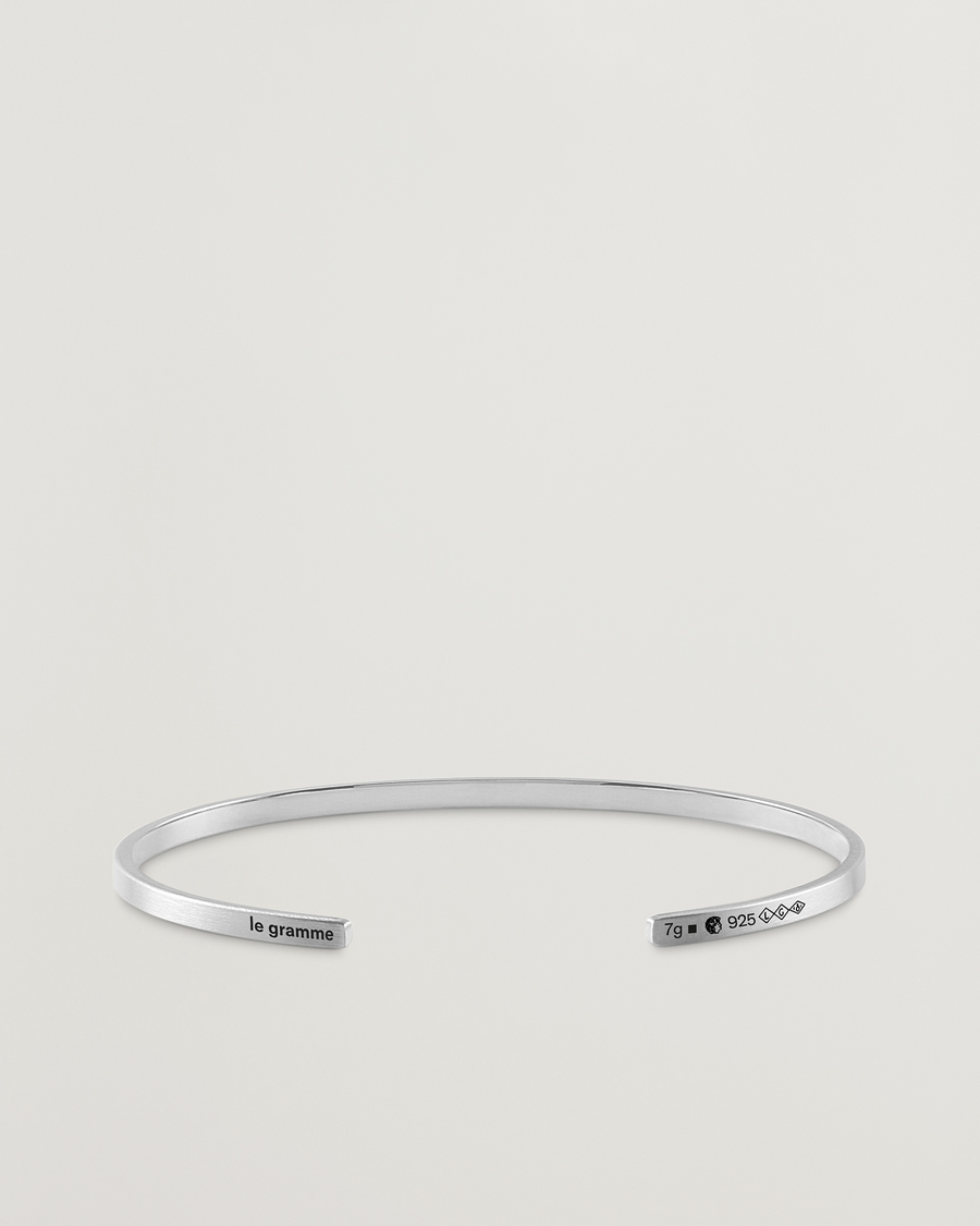 Homme | Bijoux | LE GRAMME | Ribbon Bracelet Brushed Sterling Silver 7g