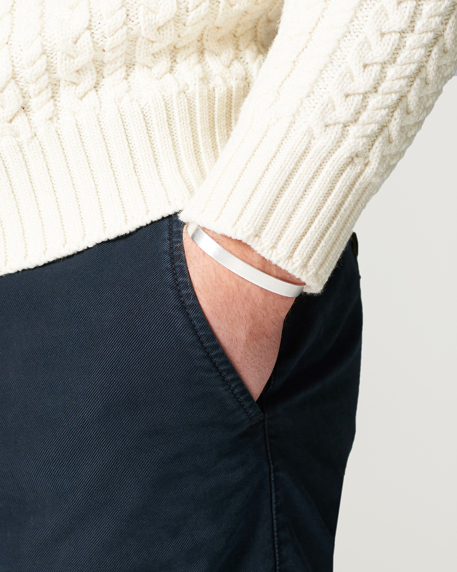 Homme | Bijoux | LE GRAMME | Ribbon Bracelet Brushed Sterling Silver 21g