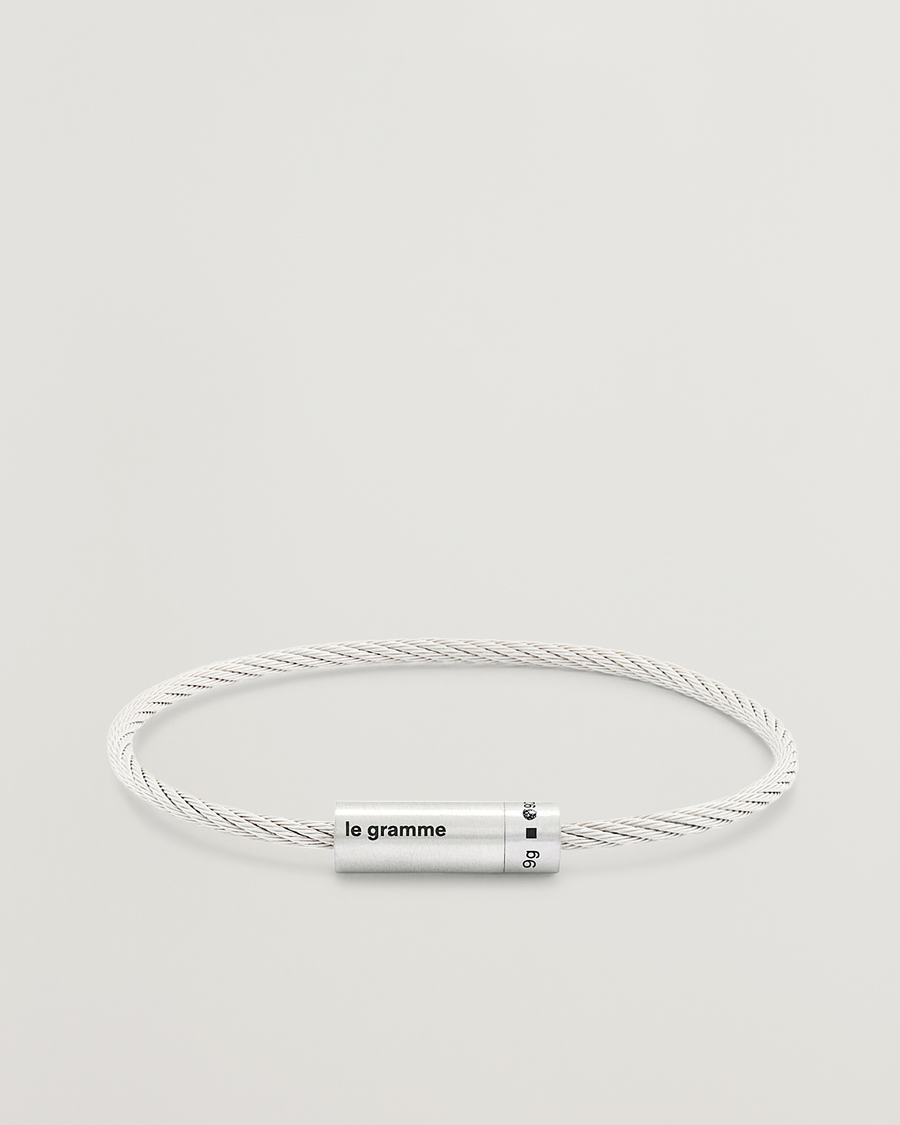 Homme | Bijoux | LE GRAMME | Cable Bracelet Brushed Sterling Silver 9g
