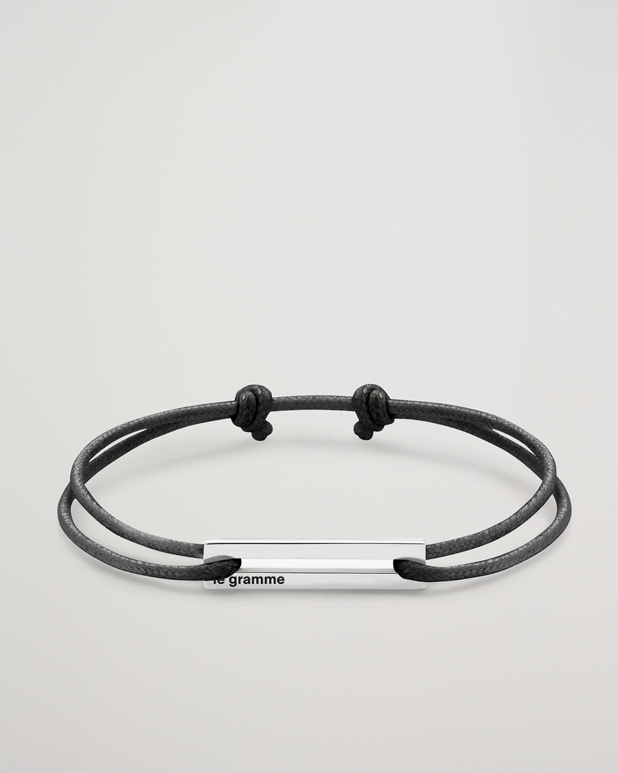 Homme | Bijoux | LE GRAMME | Cord Bracelet Le 17/10 Black/Sterling Silver
