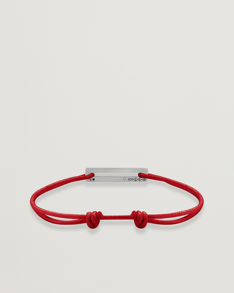 Homme | Bijoux | LE GRAMME | Cord Bracelet Le 17/10 Red/Sterling Silver