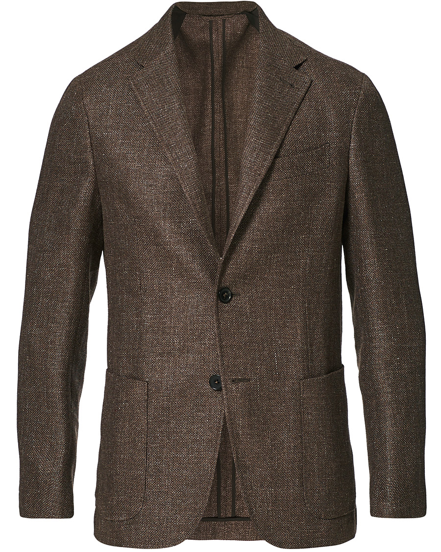 Homme | Blazers | Ermenegildo Zegna | Unconstructed Linen Blazer Brown