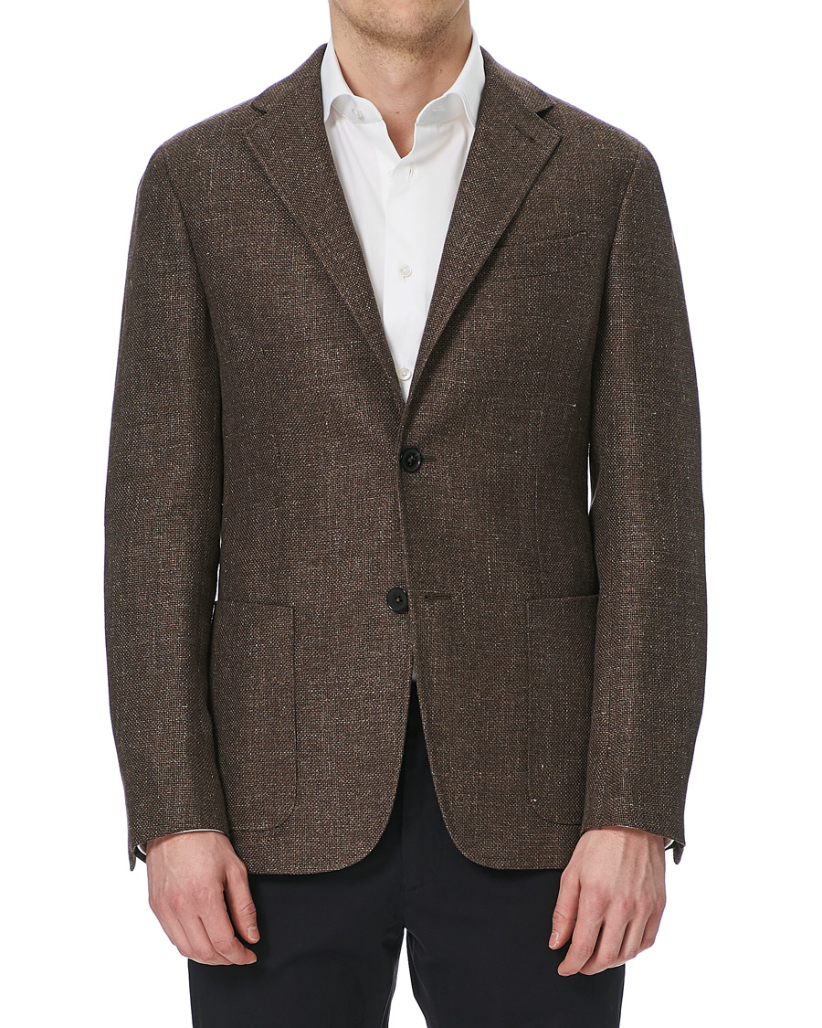 Homme | Blazers | Ermenegildo Zegna | Unconstructed Linen Blazer Brown