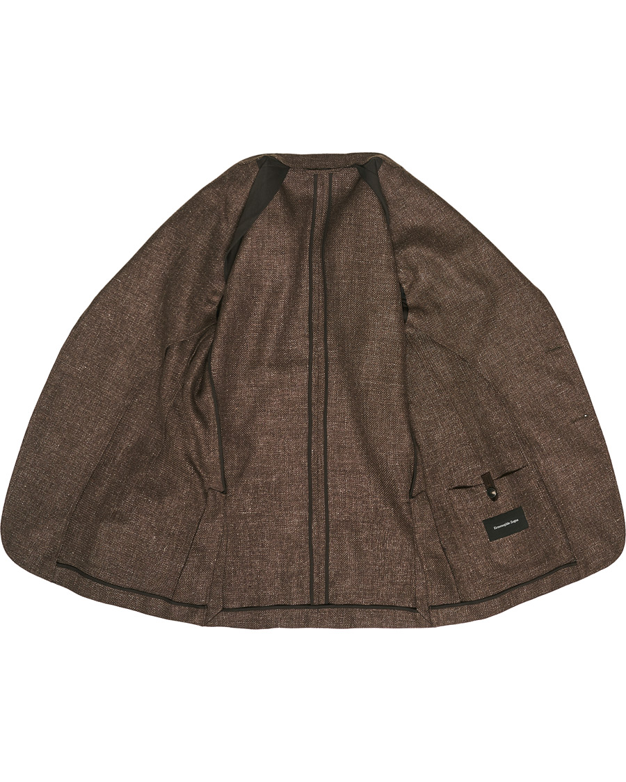 Homme | Blazers | Ermenegildo Zegna | Unconstructed Linen Blazer Brown