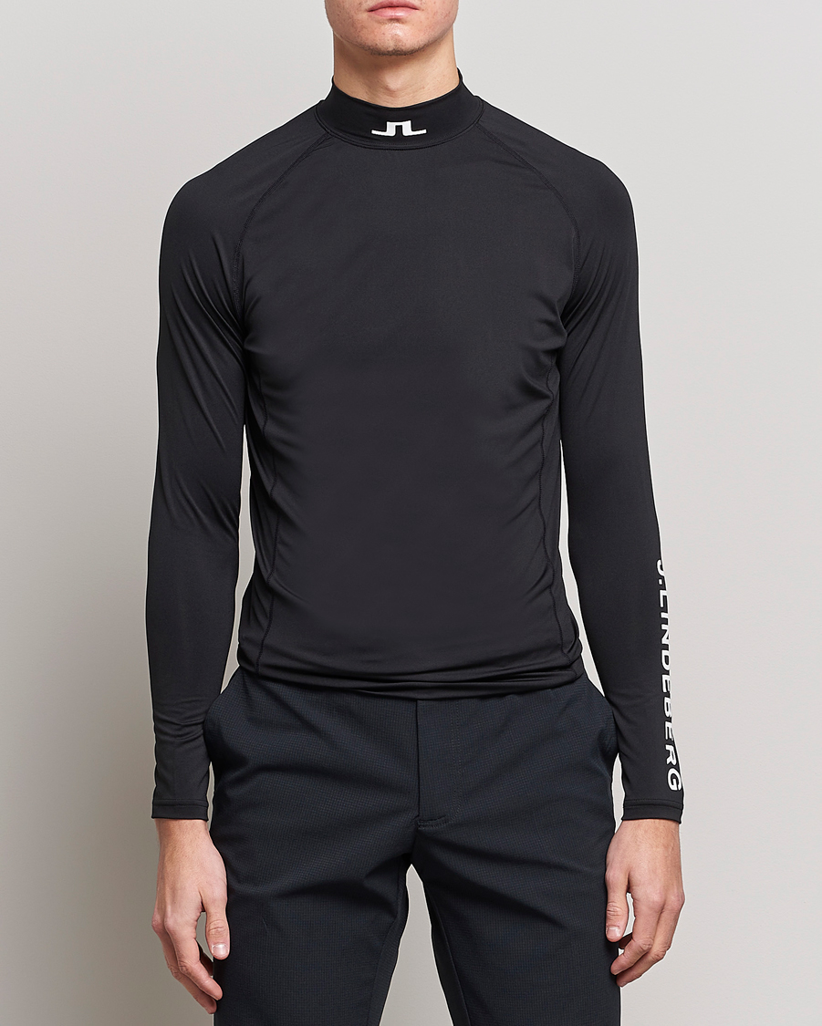 Homme | T-shirts À Manches Longues | J.Lindeberg | Aello Soft Compression Tee Black