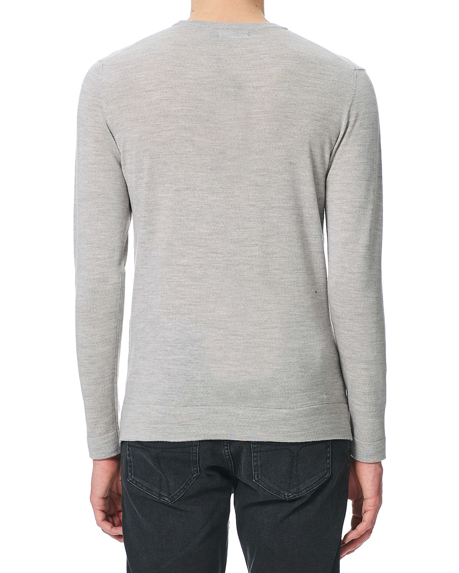 Homme | Pulls Et Tricots | J.Lindeberg | Newman Merino Crew Neck Pullover Stone Grey Melange