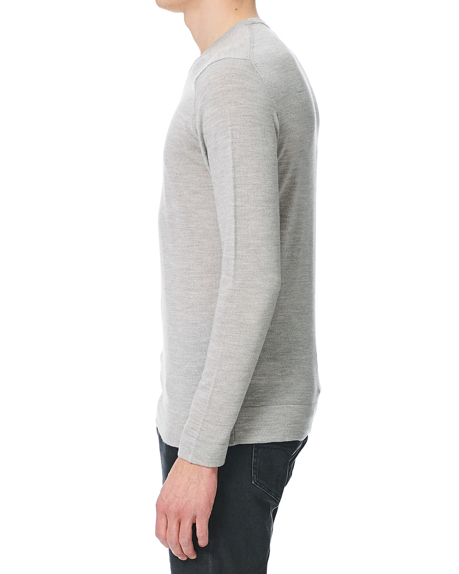 Homme | Pulls Et Tricots | J.Lindeberg | Newman Merino Crew Neck Pullover Stone Grey Melange