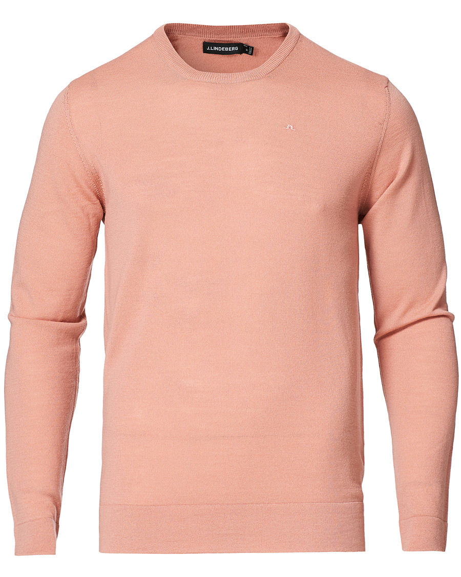Homme | Pulls Et Tricots | J.Lindeberg | Newman Merino Crew Neck Pullover Rose Coppar