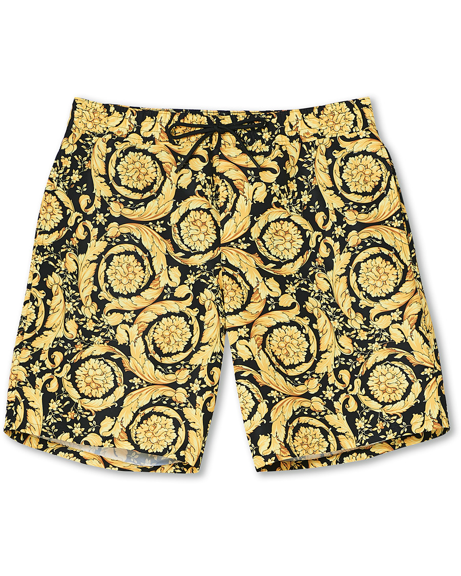 Homme | Maillots De Bain | Versace | Barocco Swim Trunks Black/Gold